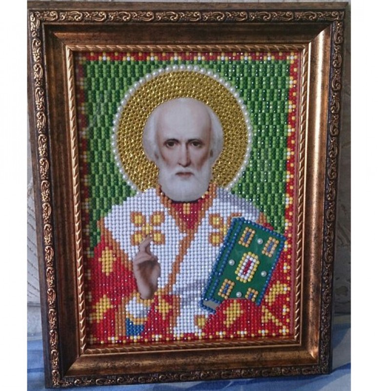 Икона Св.Николая Угодника алмазная вышивка