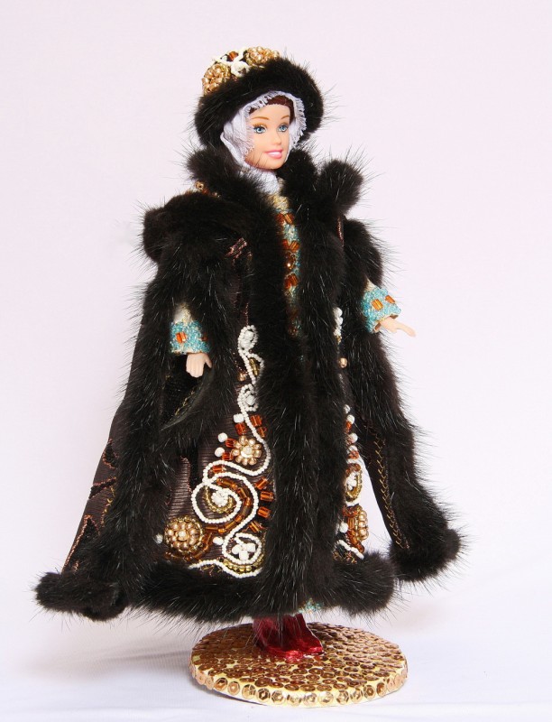 Исторический костюм на кукле БарбиРОССИЯКостюм боярыни