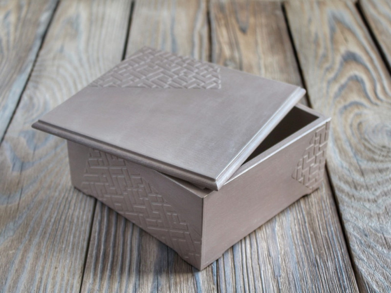Шкатулка короб коробка для украшений из дерева Дейзи