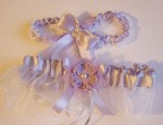 Подвязка свадебная - Lilac