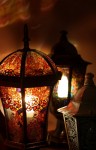Лампа с витражной росписью 