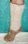 Носки – гольфы  зимние толстые  вязанные арт. №25м из собачьей шерсти.