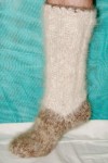 Носки – гольфы  зимние толстые  вязанные арт. №25м из собачьей шерсти.
