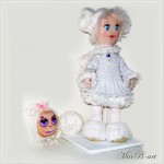Текстильная кукла Снежанна и Бо