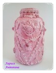 Розовая ваза для интерьера
