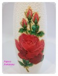 Красивая ваза Алые розы 