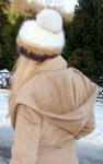 Шапка женская вязанная зимняя «Теплое Обаяние 2» из собачьего пуха.