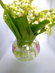 Интерьерная стеклянная ваза для цветов