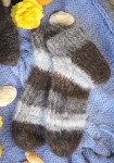 Носки в полосочку из собачьей шерсти