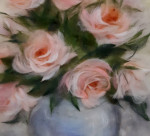 Картина из шерсти Розовые розы