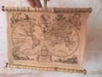 Античная реплика карты Мира на коже